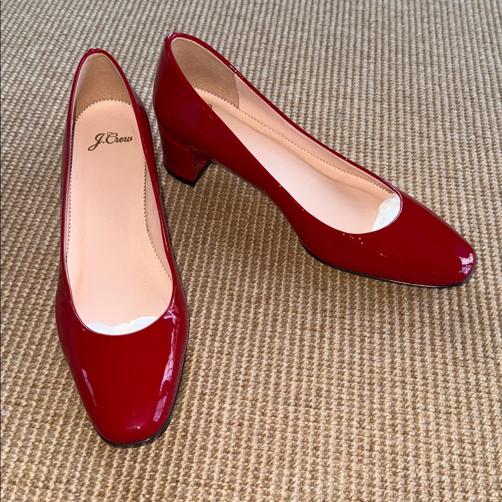 J. Crew Red Patent Leather Heels